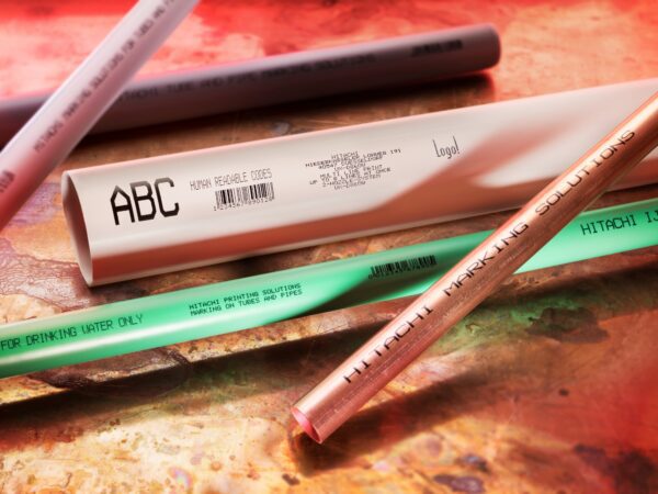 Kontinuální inkjet Hitachi Ux-B ukázka tisku