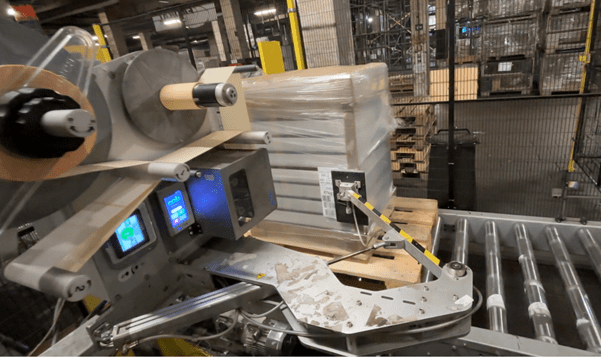 Finální pozice obou etiket na paletě