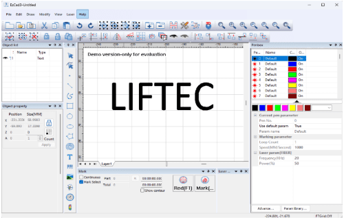 Náhled ovládacího SW Ezcad