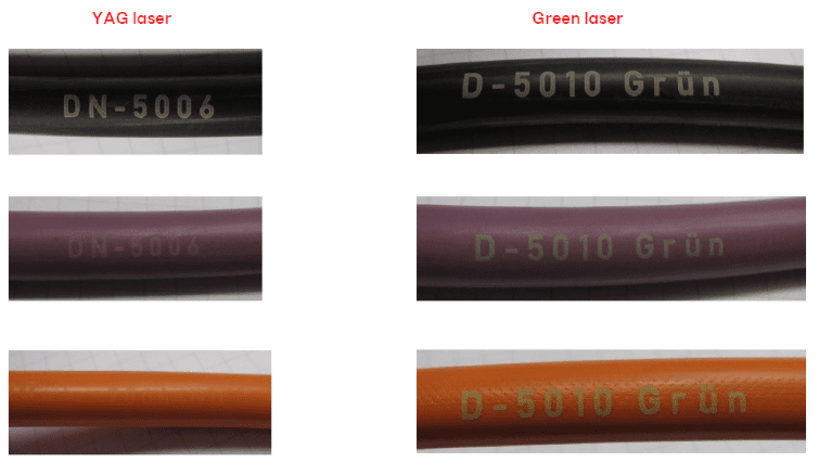 značení vodičů green laserem